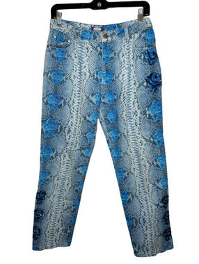 Blugirl Blumarine Vintage Snakeskin Printed Jeans size 40